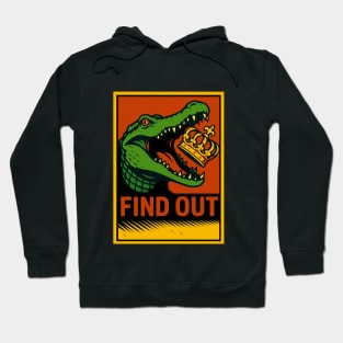 No Kings Alligator Eating Crown Hoodie